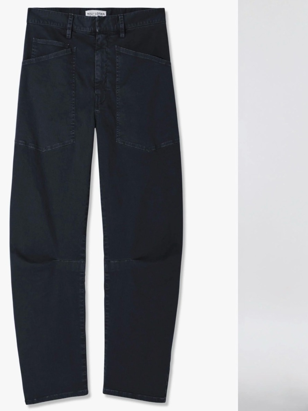 Nili Lotan Shon Cotton Pants, size 2 MIDNIGHT BLUE - Picture 4 of 12